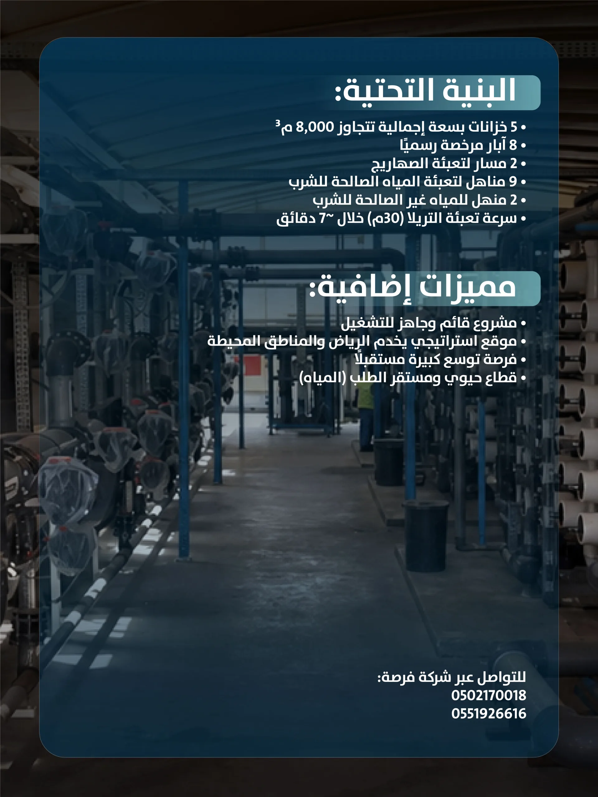 مصنع مياه (مناهل) للبيع - شارع فريان، حي منفوحة (الرياض)