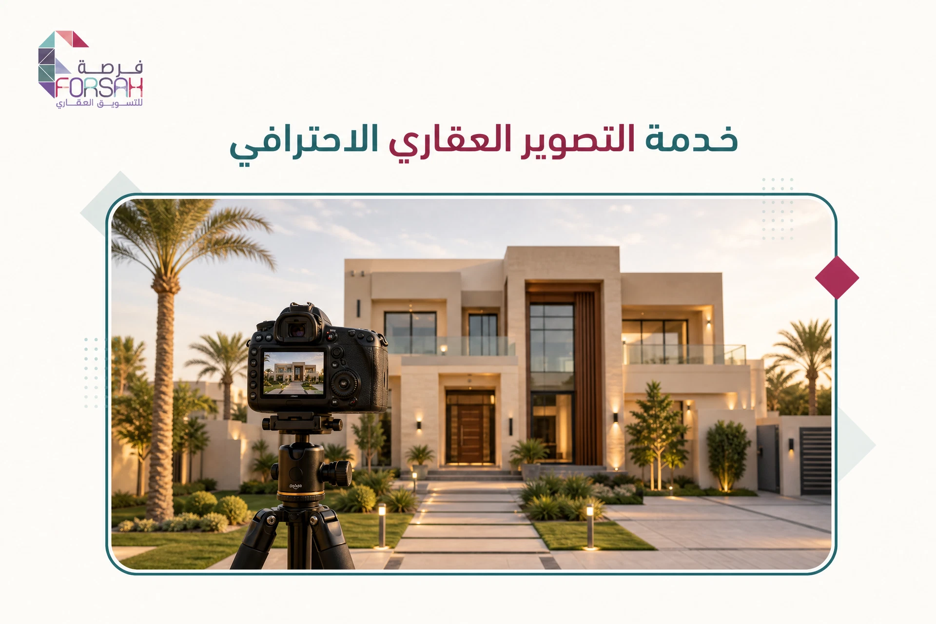 خدمة التصوير العقاري الاحترافي — جودة سينمائية في الرياض